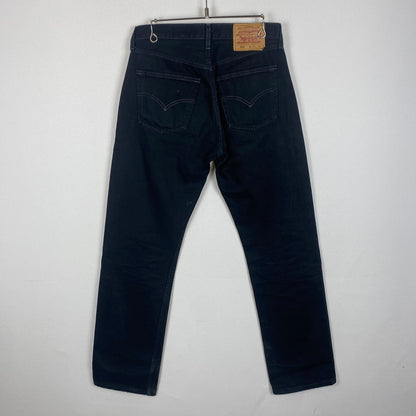【現状渡し品】【メンズ】 Levi's リーバイス 90’s 501 BUTTONFLY BLACK DENIM PANTS 90年代 ボタンフライ ブラック デニムパンツ ボトムス ジーンズ ボタン裏刻印553 USA製 156-260316-ks-04-tei サイズ：W31 L32 カラー：ブラック 万代Net店