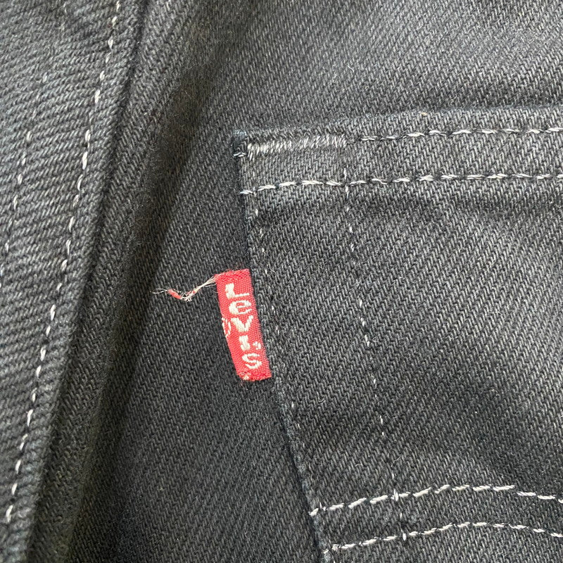 【現状渡し品】【メンズ】 Levi's リーバイス 90’s 501 BUTTONFLY BLACK DENIM PANTS 90年代 ボタンフライ ブラック デニムパンツ ボトムス ジーンズ ボタン裏刻印553 USA製 156-260316-ks-04-tei サイズ：W31 L32 カラー：ブラック 万代Net店