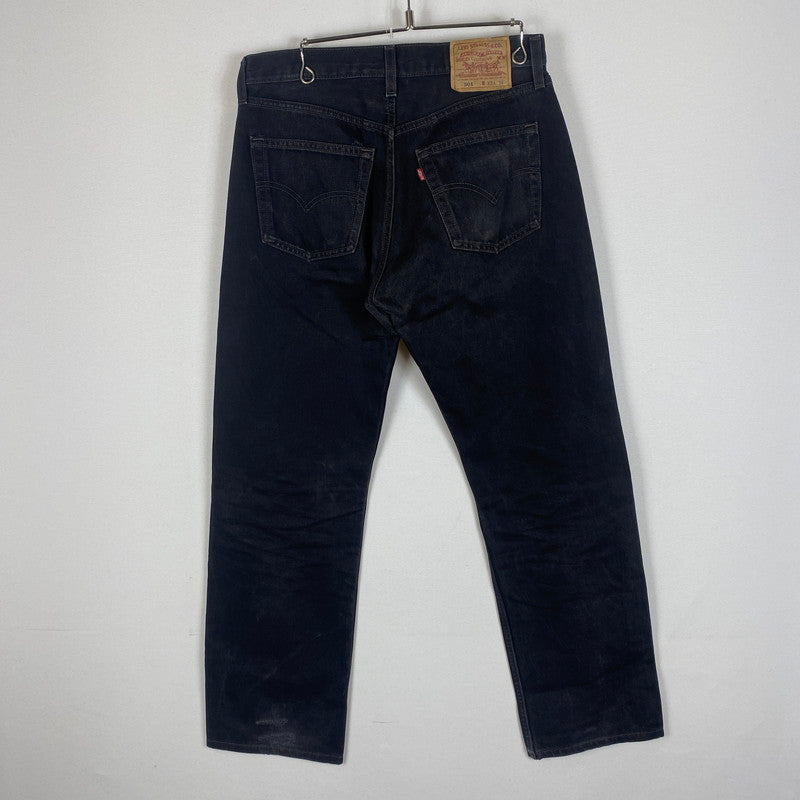 【ジャンク品】【メンズ】 Levi's リーバイス 501 BUTTONFLY STRAIGHT JEANS 501-0660 501 ボタンフライ ストレート ジーンズ ボトムス デニムパンツ ボタン裏刻印553 USA製 156-260316-ks-02-tei サイズ：W32 L34 カラー：ブラック 万代Net店