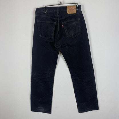【ジャンク品】【メンズ】 Levi's リーバイス 501 BUTTONFLY STRAIGHT JEANS 501-0660 501 ボタンフライ ストレート ジーンズ ボトムス デニムパンツ ボタン裏刻印553 USA製 156-260316-ks-02-tei サイズ：W32 L34 カラー：ブラック 万代Net店
