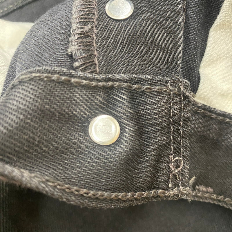【ジャンク品】【メンズ】 Levi's リーバイス 501 BUTTONFLY STRAIGHT JEANS 501-0660 501 ボタンフライ ストレート ジーンズ ボトムス デニムパンツ ボタン裏刻印553 USA製 156-260316-ks-02-tei サイズ：W32 L34 カラー：ブラック 万代Net店