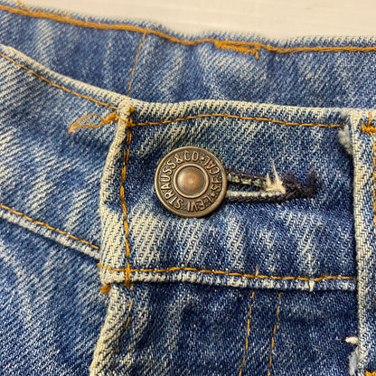 【現状渡し品】【メンズ】 Levi's リーバイス 80's 517 BOOT CUT DENIM PANTS VINTAGE 517-0217 80年代 517 ブーツカット デニムパンツ ボトムス ジーンズ ヴィンテージ 42TALON ボタン裏刻印550 156-260316-ks-11-tei サイズ：30W 36L カラー：インディゴ 万代Net店