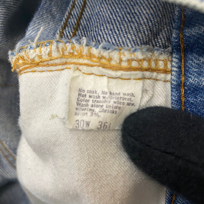 【現状渡し品】【メンズ】 Levi's リーバイス 80's 517 BOOT CUT DENIM PANTS VINTAGE 517-0217 80年代 517 ブーツカット デニムパンツ ボトムス ジーンズ ヴィンテージ 42TALON ボタン裏刻印550 156-260316-ks-11-tei サイズ：30W 36L カラー：インディゴ 万代Net店