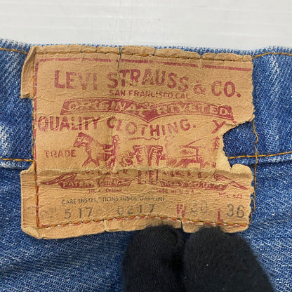 【現状渡し品】【メンズ】 Levi's リーバイス 80's 517 BOOT CUT DENIM PANTS VINTAGE 517-0217 80年代 517 ブーツカット デニムパンツ ボトムス ジーンズ ヴィンテージ 42TALON ボタン裏刻印550 156-260316-ks-11-tei サイズ：30W 36L カラー：インディゴ 万代Net店