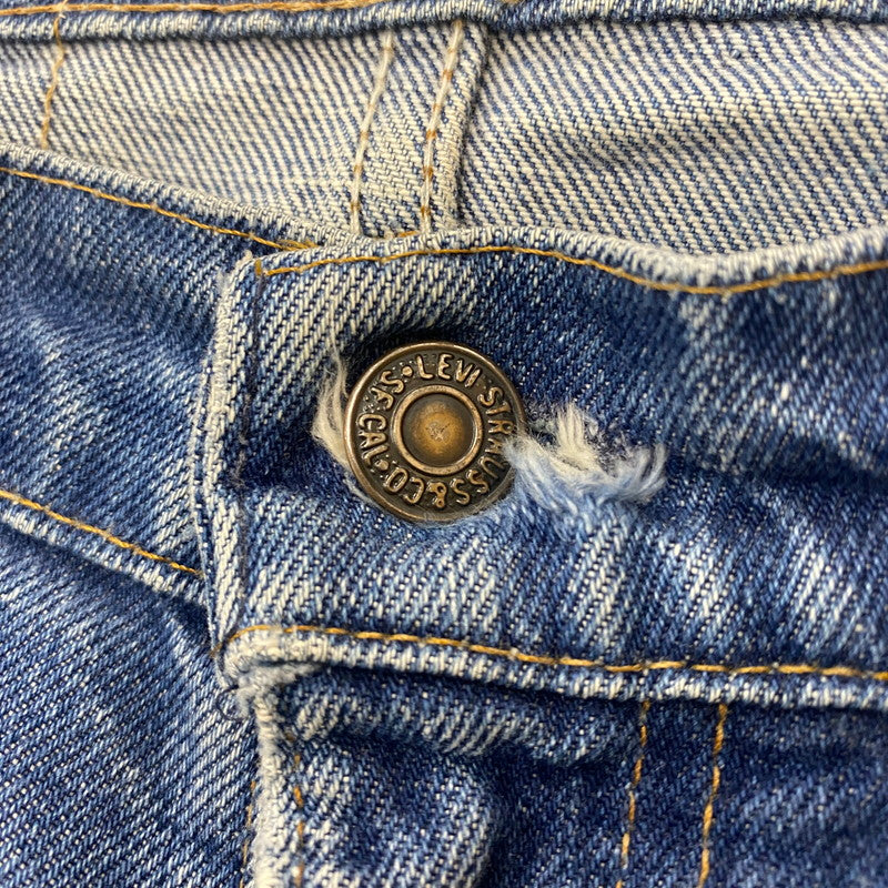 【ジャンク品】【メンズ】 Levi's リーバイス 80's 505 STRAIGHT DENIM PANTS VINTAGE 20505-0217 80年代 505 ストレート デニムパンツ ボトムス ジーンズ ヴィンテージ ボタン裏刻印542 156-260316-ks-10-tei サイズ：W31L36 カラー：インディゴ 万代Net店