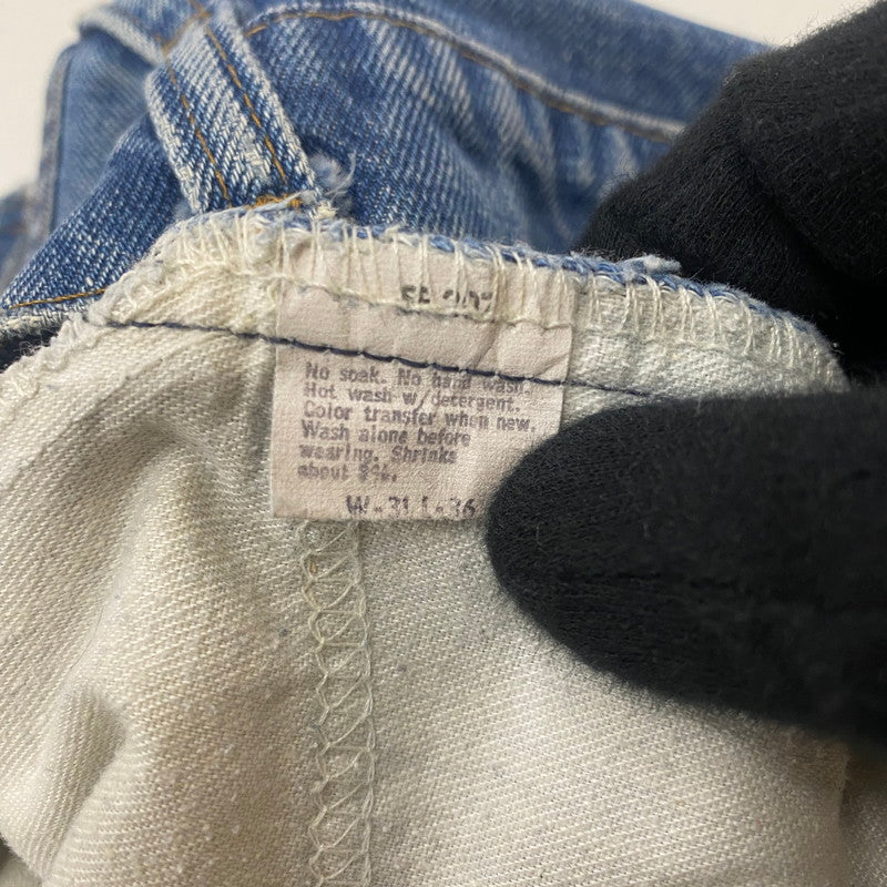 【ジャンク品】【メンズ】 Levi's リーバイス 80's 505 STRAIGHT DENIM PANTS VINTAGE 20505-0217 80年代 505 ストレート デニムパンツ ボトムス ジーンズ ヴィンテージ ボタン裏刻印542 156-260316-ks-10-tei サイズ：W31L36 カラー：インディゴ 万代Net店