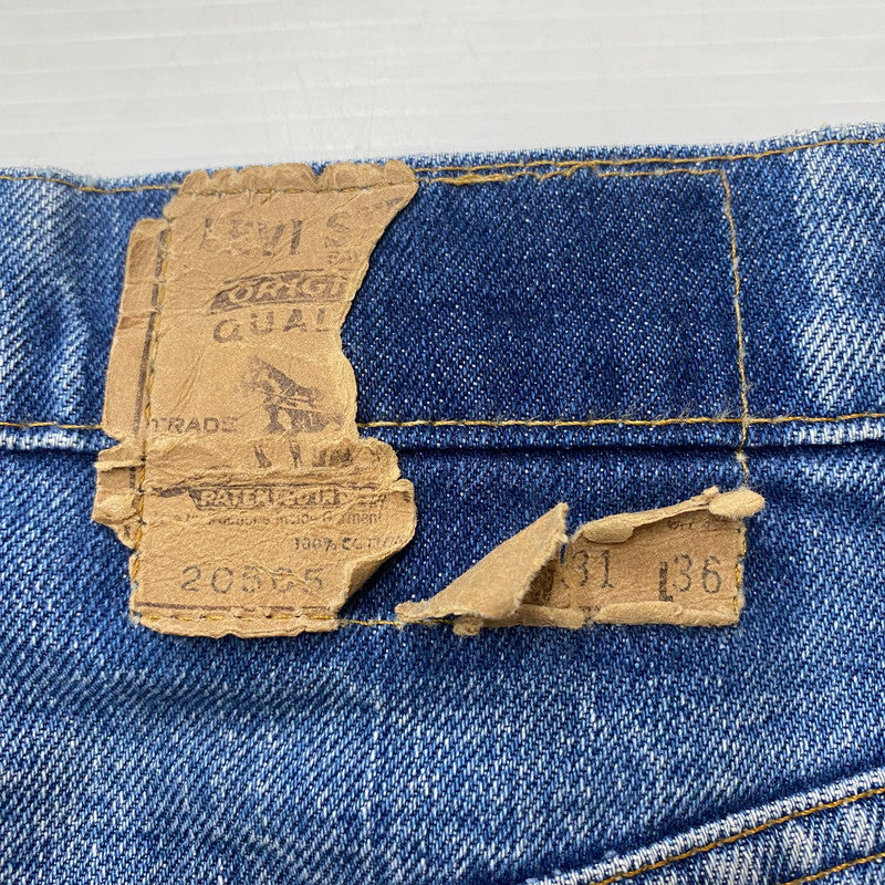 【ジャンク品】【メンズ】 Levi's リーバイス 80's 505 STRAIGHT DENIM PANTS VINTAGE 20505-0217 80年代 505 ストレート デニムパンツ ボトムス ジーンズ ヴィンテージ ボタン裏刻印542 156-260316-ks-10-tei サイズ：W31L36 カラー：インディゴ 万代Net店