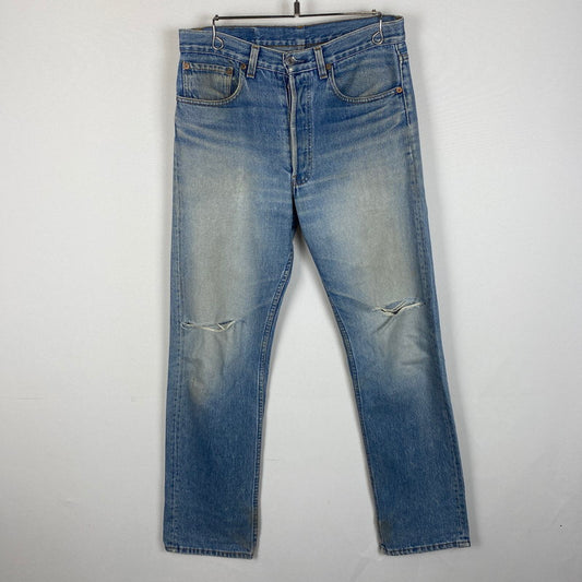 【現状渡し品】【メンズ】 Levi's リーバイス 90's STRAIGHT DENIM PANTS 501-0000 90年代 ストレート デニムパンツ ボトムス ジーンズ ボタン裏刻印552 USA製 156-260316-ks-08-tei サイズ：W32L34 カラー：インディゴ 万代Net店