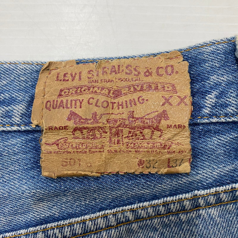 【現状渡し品】【メンズ】 Levi's リーバイス 90's STRAIGHT DENIM PANTS 501-0000 90年代 ストレート デニムパンツ ボトムス ジーンズ ボタン裏刻印552 USA製 156-260316-ks-08-tei サイズ：W32L34 カラー：インディゴ 万代Net店