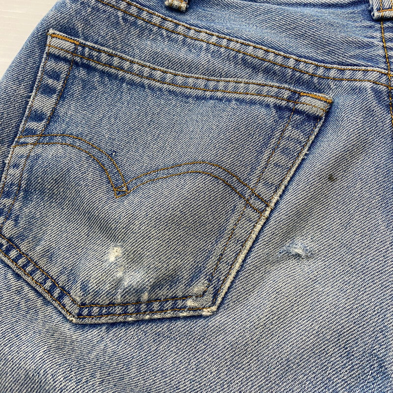 【ジャンク品】【メンズ】 Levi's リーバイス 80's STRAIGHT DENIM PANTS 501-0000 80年代 ストレート デニムパンツ ボトムス ジーンズ ボタン裏刻印653 156-260316-ks-09-tei サイズ：W32L34 カラー：インディゴ 万代Net店