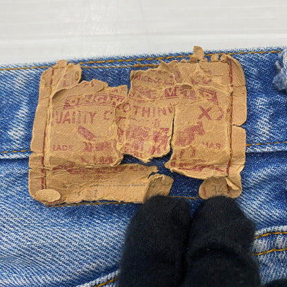 【ジャンク品】【メンズ】 Levi's リーバイス 80's STRAIGHT DENIM PANTS 501-0000 80年代 ストレート デニムパンツ ボトムス ジーンズ ボタン裏刻印653 156-260316-ks-09-tei サイズ：W32L34 カラー：インディゴ 万代Net店