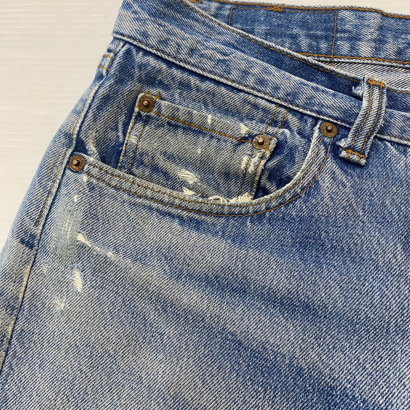 【ジャンク品】【メンズ】 Levi's リーバイス 80's STRAIGHT DENIM PANTS 501-0000 80年代 ストレート デニムパンツ ボトムス ジーンズ ボタン裏刻印653 156-260316-ks-09-tei サイズ：W32L34 カラー：インディゴ 万代Net店