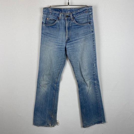 【ジャンク品】【メンズ】 Levi's リーバイス 80's 517 BOOT CUT DENIM PANTS VINTAGE 40517-0215 80年代 517 ブーツカット デニムパンツ ボトムス ジーンズ ヴィンテージ オレンジタブ ボタン裏刻印532 156-260316-ks-07-tei サイズ：W32L32 カラー：インディゴ 万代Net店