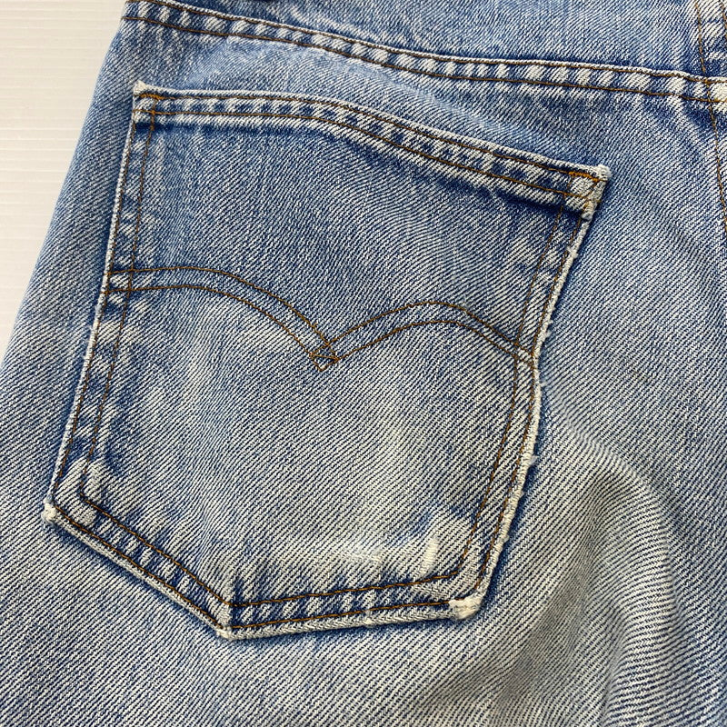 【ジャンク品】【メンズ】 Levi's リーバイス 80's 517 BOOT CUT DENIM PANTS VINTAGE 40517-0215 80年代 517 ブーツカット デニムパンツ ボトムス ジーンズ ヴィンテージ オレンジタブ ボタン裏刻印532 156-260316-ks-07-tei サイズ：W32L32 カラー：インディゴ 万代Net店
