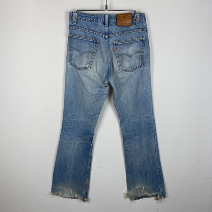【ジャンク品】【メンズ】 Levi's リーバイス 80's 517 BOOT CUT DENIM PANTS VINTAGE 40517-0215 80年代 517 ブーツカット デニムパンツ ボトムス ジーンズ ヴィンテージ オレンジタブ ボタン裏刻印532 156-260316-ks-07-tei サイズ：W32L32 カラー：インディゴ 万代Net店