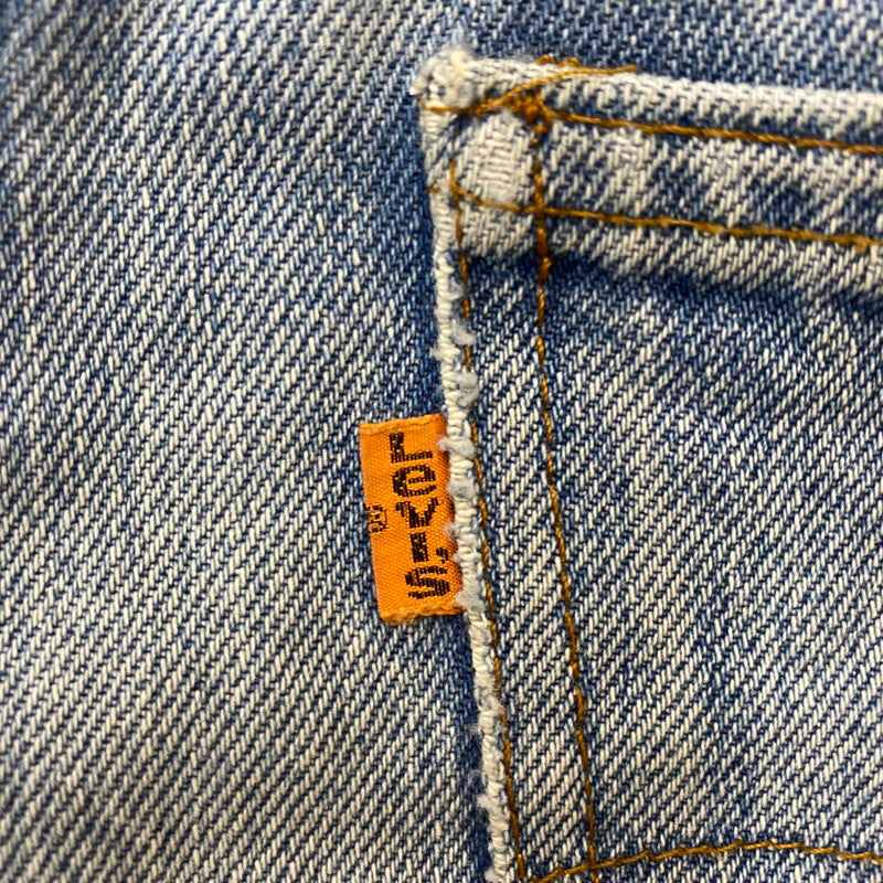 【ジャンク品】【メンズ】 Levi's リーバイス 80's 517 BOOT CUT DENIM PANTS VINTAGE 40517-0215 80年代 517 ブーツカット デニムパンツ ボトムス ジーンズ ヴィンテージ オレンジタブ ボタン裏刻印532 156-260316-ks-07-tei サイズ：W32L32 カラー：インディゴ 万代Net店