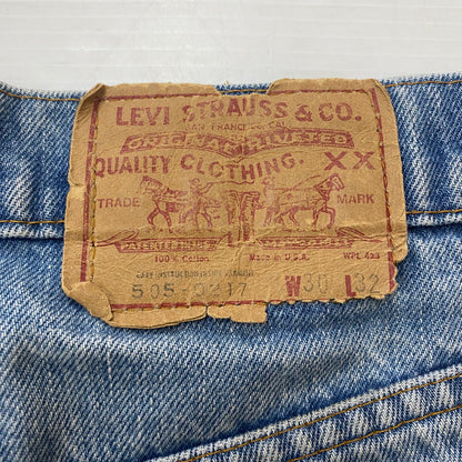 【中古品】【メンズ】 Levi's リーバイス 80's 505 STRAIGHT JEANS VINTAGE 505-0217 80年代 505 ストレート ジーンズ ボトムス ジーンズ ヴィンテージ 156-260316-ks-05-tei サイズ：W30 L32 カラー：インディゴ 万代Net店