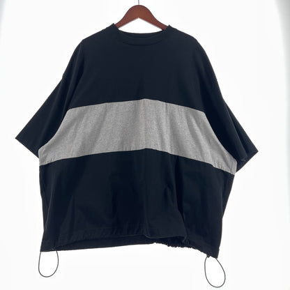 【中古品】【メンズ】 IS-NESS イズネス BALLOON COLOR BLOCK SS TEE バルーン カラー ブロック ショートスリーブ Tシャツ 半袖 トップス 140-260806-yo-14-tei サイズ：L カラー：ブラック/グレー 万代Net店