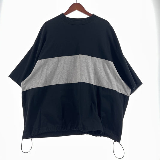 【中古品】【メンズ】 IS-NESS イズネス BALLOON COLOR BLOCK SS TEE バルーン カラー ブロック ショートスリーブ Tシャツ 半袖 トップス 140-260806-yo-14-tei サイズ：L カラー：ブラック/グレー 万代Net店