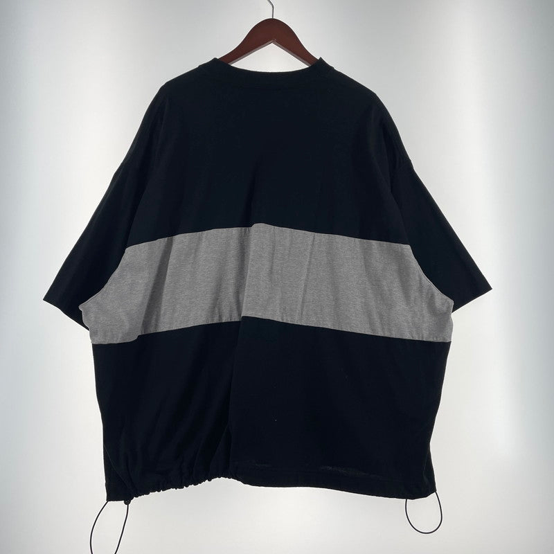 【中古品】【メンズ】 IS-NESS イズネス BALLOON COLOR BLOCK SS TEE バルーン カラー ブロック ショートスリーブ Tシャツ 半袖 トップス 140-260806-yo-14-tei サイズ：L カラー：ブラック/グレー 万代Net店