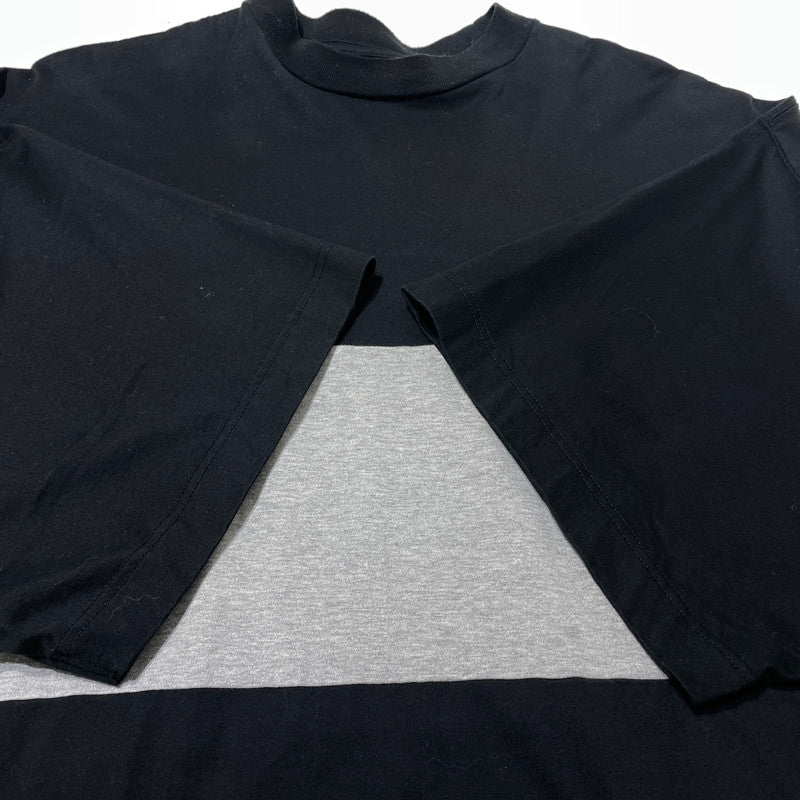 【中古品】【メンズ】 IS-NESS イズネス BALLOON COLOR BLOCK SS TEE バルーン カラー ブロック ショートスリーブ Tシャツ 半袖 トップス 140-260806-yo-14-tei サイズ：L カラー：ブラック/グレー 万代Net店