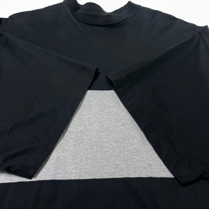 【中古品】【メンズ】 IS-NESS イズネス BALLOON COLOR BLOCK SS TEE バルーン カラー ブロック ショートスリーブ Tシャツ 半袖 トップス 140-260806-yo-14-tei サイズ：L カラー：ブラック/グレー 万代Net店