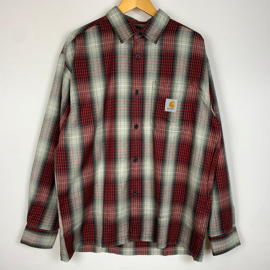 【中古品】【メンズ】 Carhartt WIP カーハート ワークインプログレス L/S HARLIN SHIRT I035954 ロングスリーブ ハーリン シャツ トップス 長袖 145-260312-ko-07-tei サイズ：M カラー：チリペッパー 万代Net店