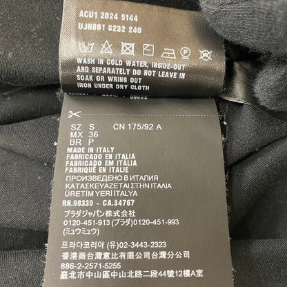 【中古品】【メンズ】 PRADA プラダ UJN861S232 トライアングルプレート コットン Tシャツ 半袖 トップス 141-260313-ks-16-tei サイズ：S カラー：ブラック 万代Net店