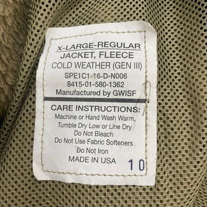 【現状渡し品】【メンズ】 ECWCS エクワックス GEN III L3 TAN FLEECE JACKET 8415-01-580-1362 GEN III L3 タンフリースジャケット アウター POLARTEC 145-260313-ks-04-tei サイズ：XL カラー：ベージュ 万代Net店