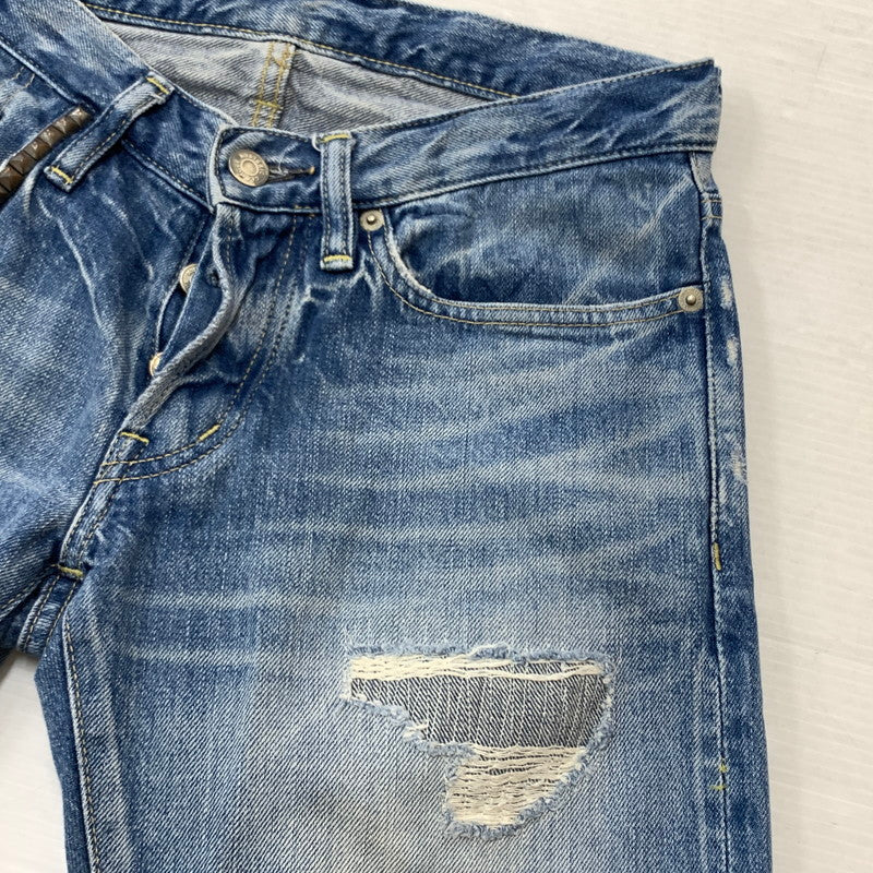 【中古品】【メンズ】 STUDDED DISTRESSED DENIM PANTS 0212AP03 スタッズ ダメージ デニムパンツ ボトムス ジーンズ SP加工パンツ 151-260313-ko-15-fuzh サイズ：28 カラー：インディゴ 万代Net店