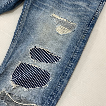 【中古品】【メンズ】 STUDDED DISTRESSED DENIM PANTS 0212AP03 スタッズ ダメージ デニムパンツ ボトムス ジーンズ SP加工パンツ 151-260313-ko-15-fuzh サイズ：28 カラー：インディゴ 万代Net店