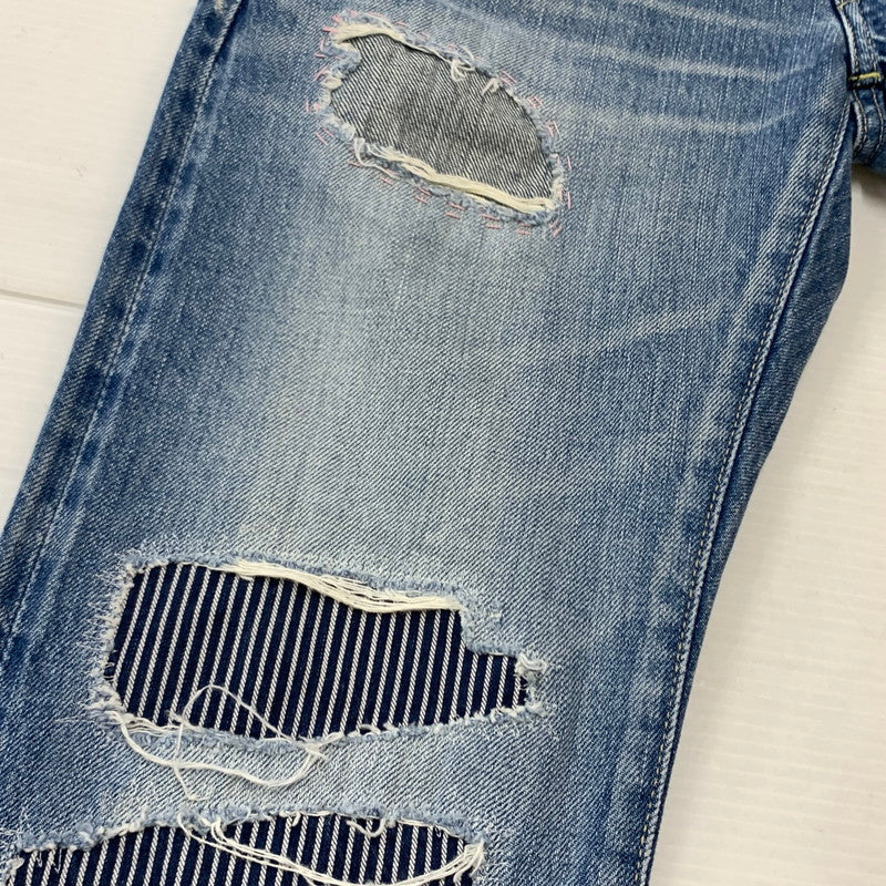 【中古品】【メンズ】 STUDDED DISTRESSED DENIM PANTS 0212AP03 スタッズ ダメージ デニムパンツ ボトムス ジーンズ SP加工パンツ 151-260313-ko-15-fuzh サイズ：28 カラー：インディゴ 万代Net店