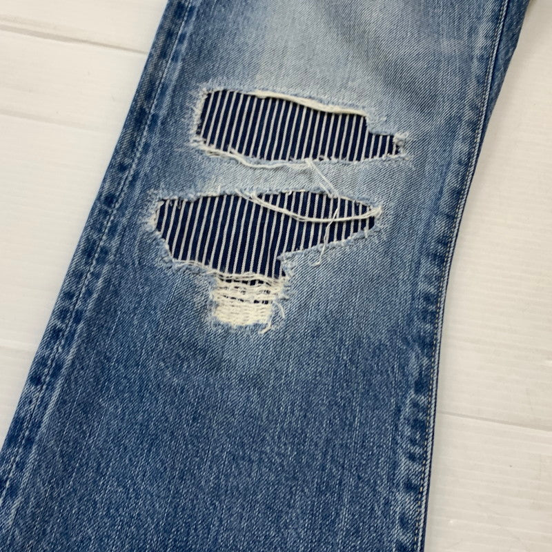 【中古品】【メンズ】 STUDDED DISTRESSED DENIM PANTS 0212AP03 スタッズ ダメージ デニムパンツ ボトムス ジーンズ SP加工パンツ 151-260313-ko-15-fuzh サイズ：28 カラー：インディゴ 万代Net店