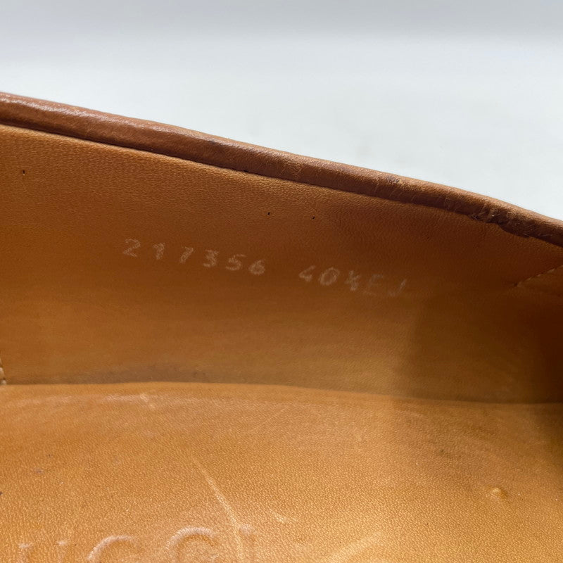【中古品】【メンズ】 GUCCI グッチ HORSEBIT LOAFERS 217356 ホースビットローファー 靴 シューズ 183-260316-yo-09-tei サイズ：40.5 カラー：ブラウン 万代Net店