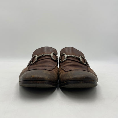 【中古品】【メンズ】 GUCCI グッチ HORSEBIT LOAFERS 217356 ホースビットローファー 靴 シューズ 183-260316-yo-09-tei サイズ：40.5 カラー：ブラウン 万代Net店