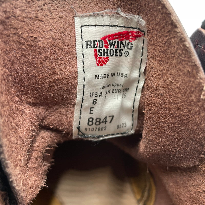 【中古品】【メンズ】 RED WING レッドウィング 6-INCH CLASSIC MOC 8847 6インチ クラシックモック ブーツ 靴 シューズ 164-260316-yo-05-tei サイズ：26cm カラー：ブラックチェリー 万代Net店