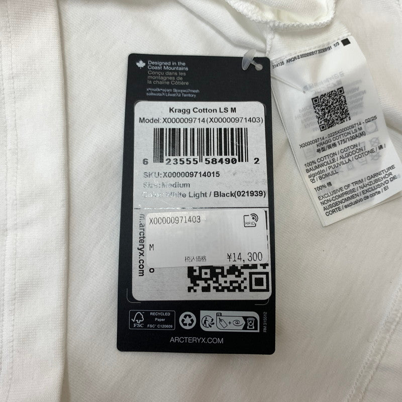【中古美品】【メンズ】 ARC'TERYX アークテリクス KRAGG COTTON L/S TEE X000009714 クラッグ コットン ロングスリーブ Tシャツ トップス 長袖 144-260315-ko-19-tei サイズ：M カラー：ホワイト 万代Net店