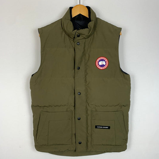 【中古品】【メンズ】 CANADA GOOSE カナダグース FREESTYLE CREW VEST 4154M フリースタイル クルー ベスト ライトアウター 141-260313-ko-04-tei サイズ：S カラー：カーキ 万代Net店