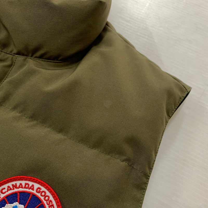 【中古品】【メンズ】 CANADA GOOSE カナダグース FREESTYLE CREW VEST 4154M フリースタイル クルー ベスト ライトアウター 141-260313-ko-04-tei サイズ：S カラー：カーキ 万代Net店