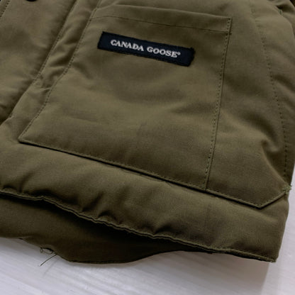 【中古品】【メンズ】 CANADA GOOSE カナダグース FREESTYLE CREW VEST 4154M フリースタイル クルー ベスト ライトアウター 141-260313-ko-04-tei サイズ：S カラー：カーキ 万代Net店