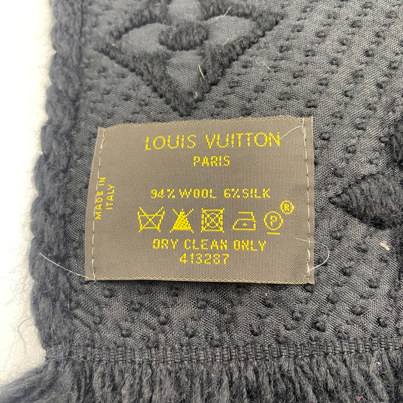 【中古品】【メンズ/レディース】 LOUIS VUITTON ルイ・ヴィトン エシャルプ ロゴ マニア マフラー アクセサリー ストール 179-260316-ks-18-tei カラー：ブラック 万代Net店