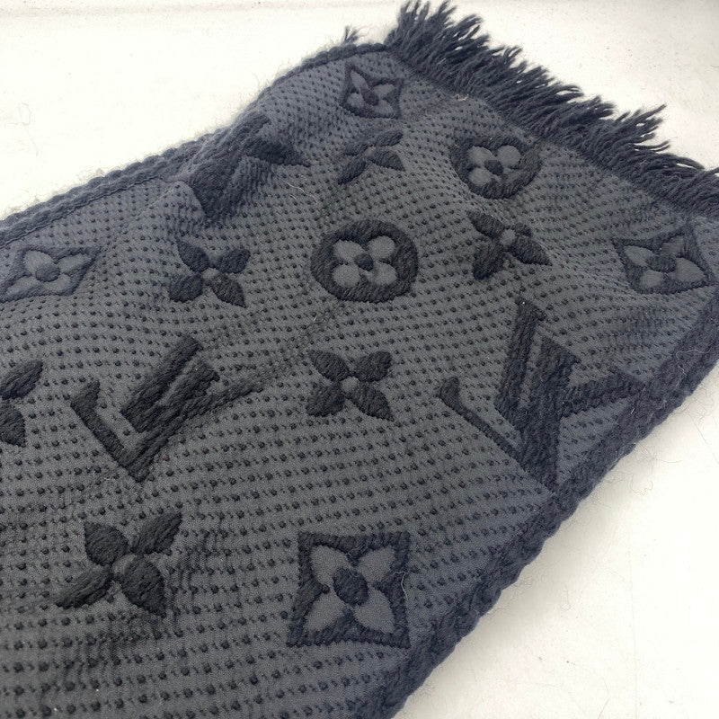 【中古品】【メンズ/レディース】 LOUIS VUITTON ルイ・ヴィトン エシャルプ ロゴ マニア マフラー アクセサリー ストール 179-260316-ks-18-tei カラー：ブラック 万代Net店