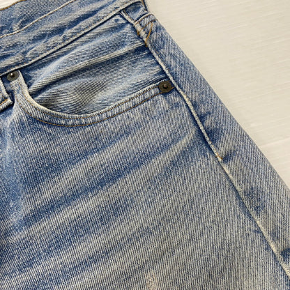 【ジャンク品】【メンズ】 Levi's リーバイス 66後期 501 BUTTONFLY DENIM PANTS VINTAGE 501 ボタンフライ デニムパンツ ボトムス ジーンズ ヴィンテージ ボタン裏刻印6 黒カン 156-260316-ks-15-tei サイズ：W29L34 カラー：インディゴ 万代Net店