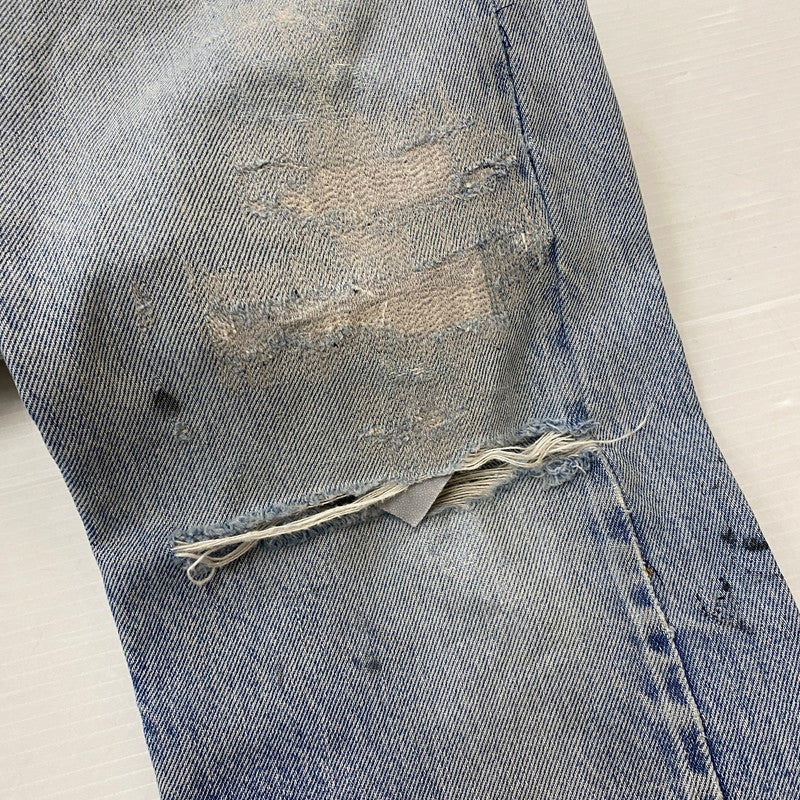 【ジャンク品】【メンズ】 Levi's リーバイス 66後期 501 BUTTONFLY DENIM PANTS VINTAGE 501 ボタンフライ デニムパンツ ボトムス ジーンズ ヴィンテージ ボタン裏刻印6 黒カン 156-260316-ks-15-tei サイズ：W29L34 カラー：インディゴ 万代Net店