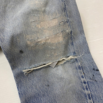 【ジャンク品】【メンズ】 Levi's リーバイス 66後期 501 BUTTONFLY DENIM PANTS VINTAGE 501 ボタンフライ デニムパンツ ボトムス ジーンズ ヴィンテージ ボタン裏刻印6 黒カン 156-260316-ks-15-tei サイズ：W29L34 カラー：インディゴ 万代Net店
