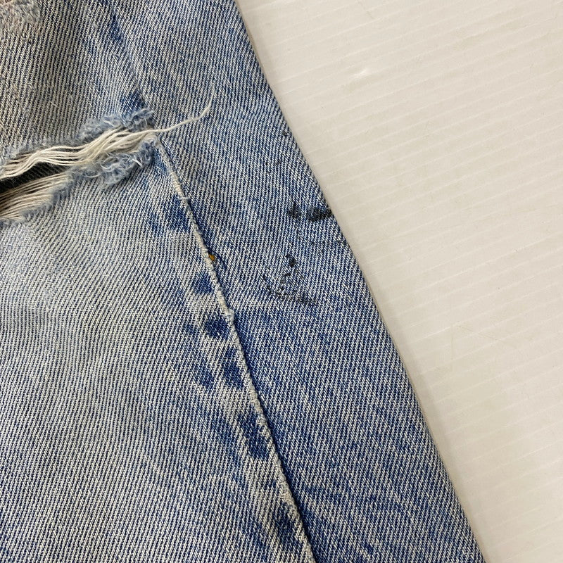 【ジャンク品】【メンズ】 Levi's リーバイス 66後期 501 BUTTONFLY DENIM PANTS VINTAGE 501 ボタンフライ デニムパンツ ボトムス ジーンズ ヴィンテージ ボタン裏刻印6 黒カン 156-260316-ks-15-tei サイズ：W29L34 カラー：インディゴ 万代Net店