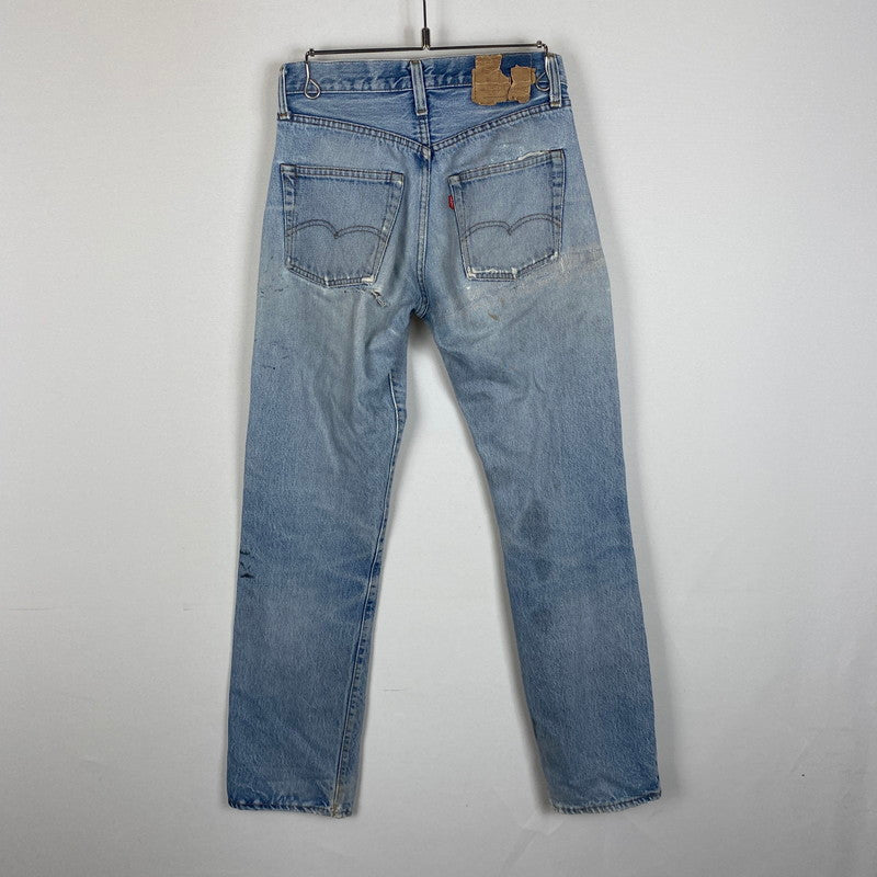 【ジャンク品】【メンズ】 Levi's リーバイス 66後期 501 BUTTONFLY DENIM PANTS VINTAGE 501 ボタンフライ デニムパンツ ボトムス ジーンズ ヴィンテージ ボタン裏刻印6 黒カン 156-260316-ks-15-tei サイズ：W29L34 カラー：インディゴ 万代Net店
