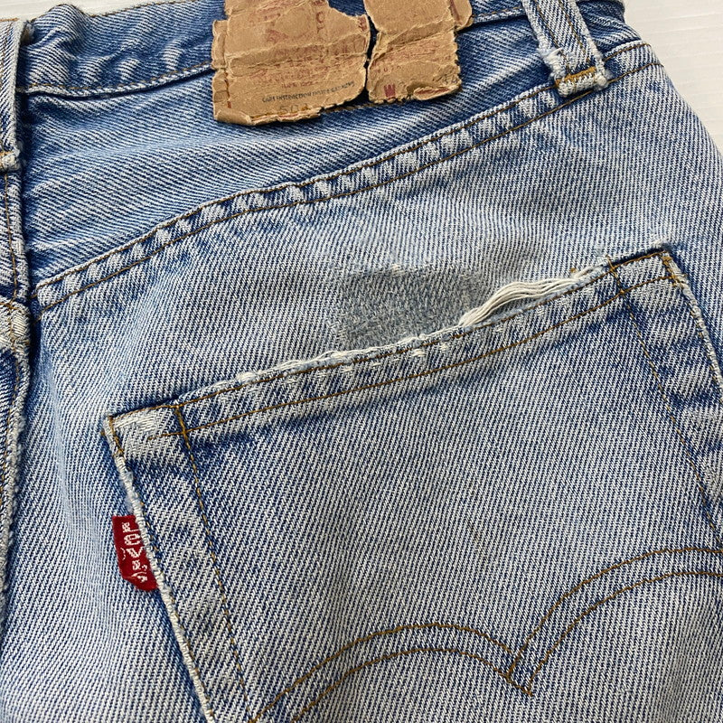 【ジャンク品】【メンズ】 Levi's リーバイス 66後期 501 BUTTONFLY DENIM PANTS VINTAGE 501 ボタンフライ デニムパンツ ボトムス ジーンズ ヴィンテージ ボタン裏刻印6 黒カン 156-260316-ks-15-tei サイズ：W29L34 カラー：インディゴ 万代Net店