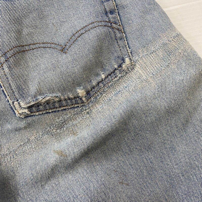【ジャンク品】【メンズ】 Levi's リーバイス 66後期 501 BUTTONFLY DENIM PANTS VINTAGE 501 ボタンフライ デニムパンツ ボトムス ジーンズ ヴィンテージ ボタン裏刻印6 黒カン 156-260316-ks-15-tei サイズ：W29L34 カラー：インディゴ 万代Net店