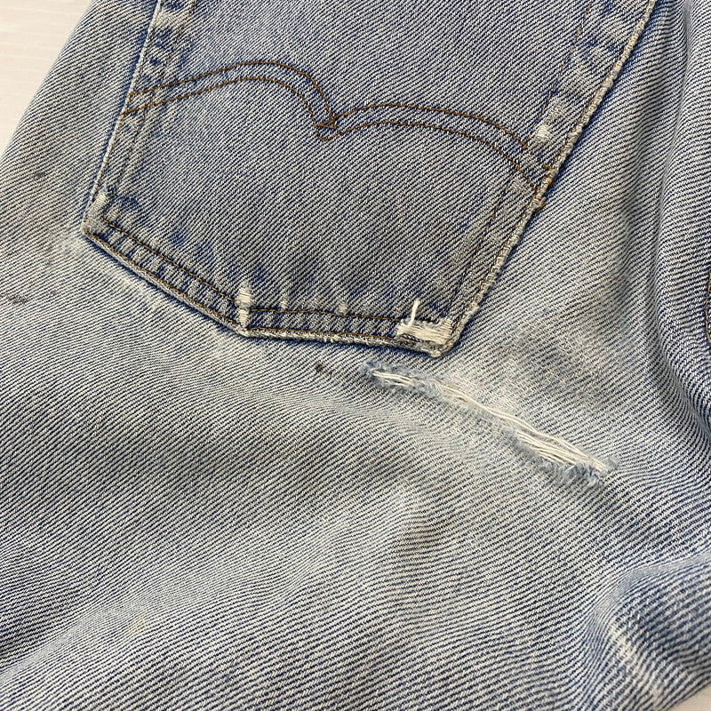 【ジャンク品】【メンズ】 Levi's リーバイス 66後期 501 BUTTONFLY DENIM PANTS VINTAGE 501 ボタンフライ デニムパンツ ボトムス ジーンズ ヴィンテージ ボタン裏刻印6 黒カン 156-260316-ks-15-tei サイズ：W29L34 カラー：インディゴ 万代Net店